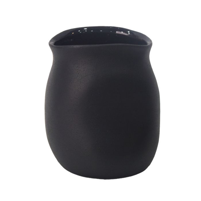 SKU 60.985.21 Maliah Pot Black matte ceramic vessel