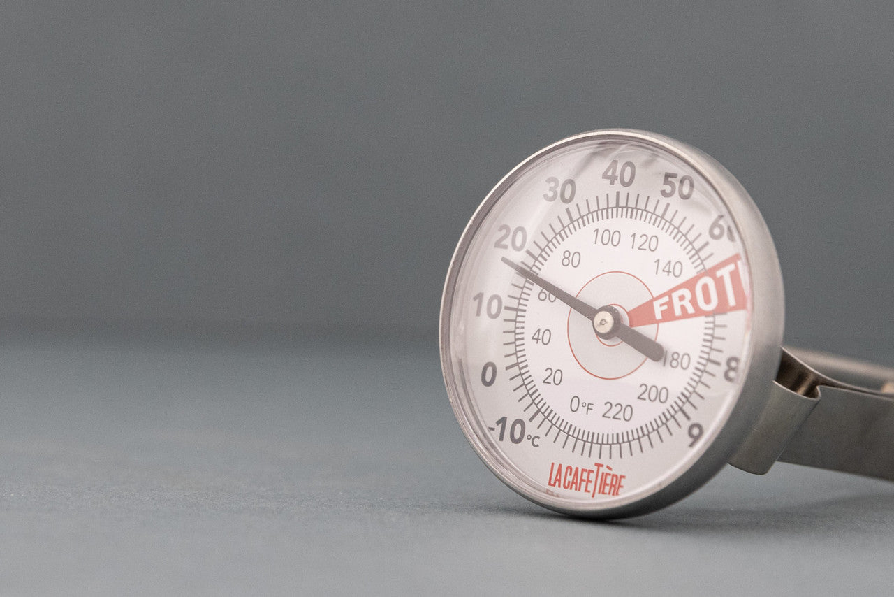 La Cafetière Milk Thermometer Stainless Steel - pan clip detail