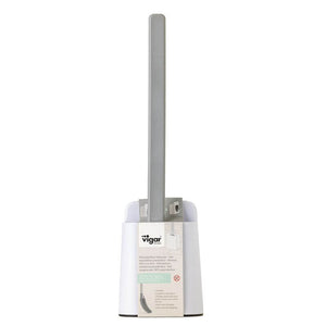Vigar Essential Wall Mounted Toilet Brush Set White bathroom lifestyle