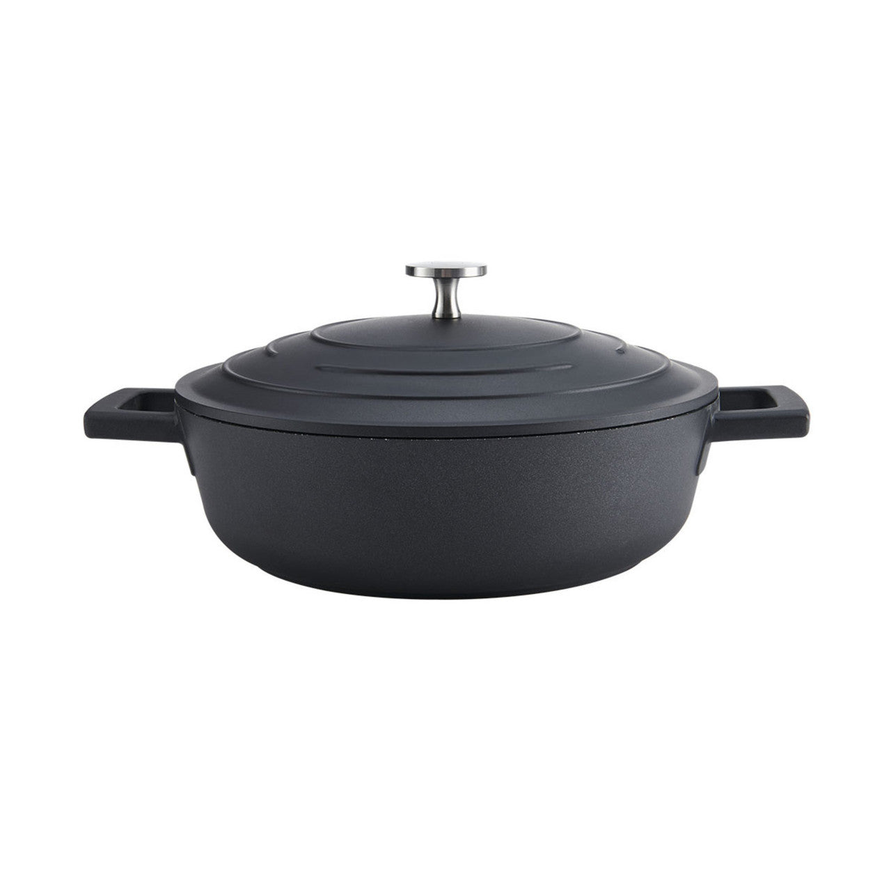 Mastercraft Cast Aluminium Shallow Casserole 2.5L 24cm Black - view 2