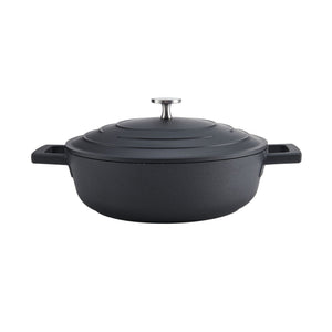 Mastercraft Cast Aluminium Shallow Casserole 2.5L 24cm Black - view 2