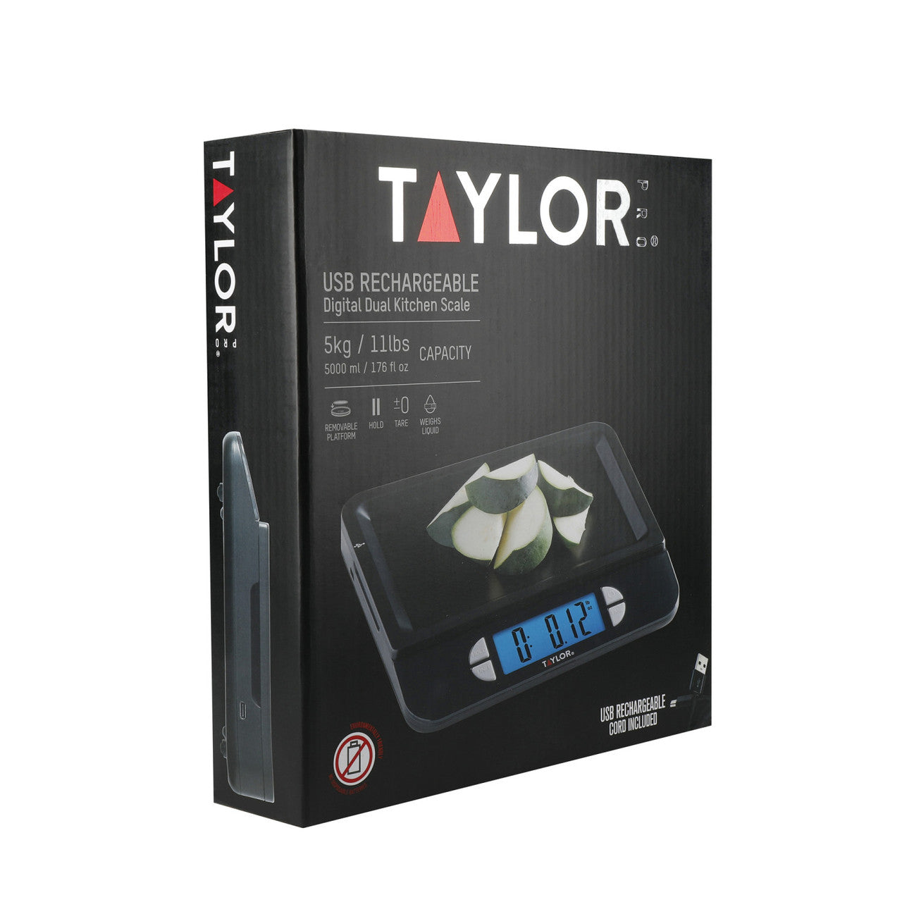 Taylor Pro Digital Kitchen Scale 5kg USB Rechargeable - view 2