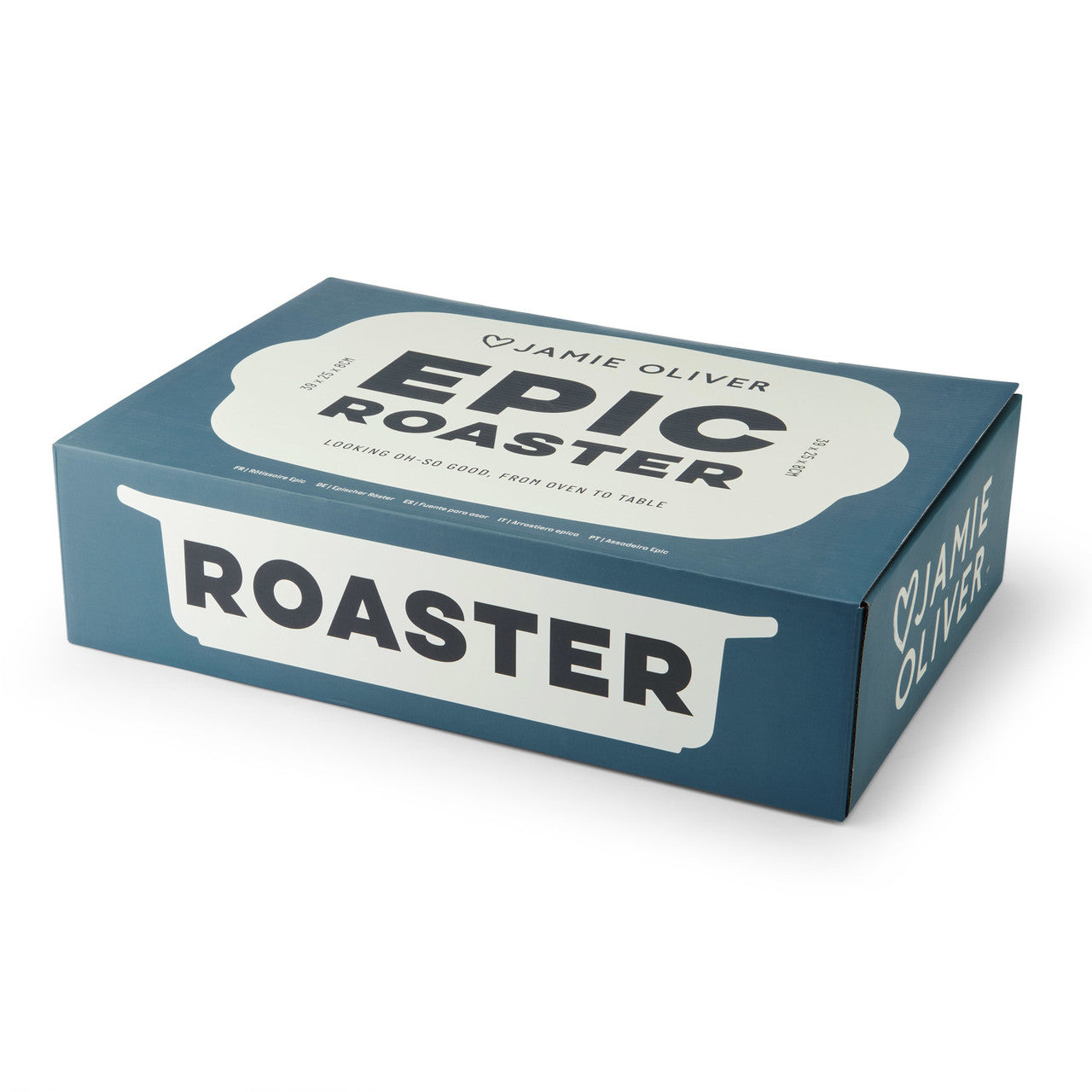Jamie Oliver Stoneware Roaster 39x25cm - stoneware roasting dish, close-up detail