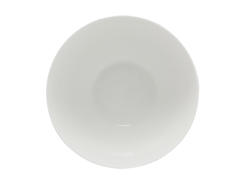 Maxwell & Williams White Basics Noodle Bowl 18cm overhead view - porcelain tableware