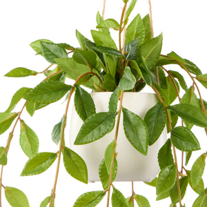 Rogue Lush Leaf Hanging Pot Green - faux hanging plant in pot
