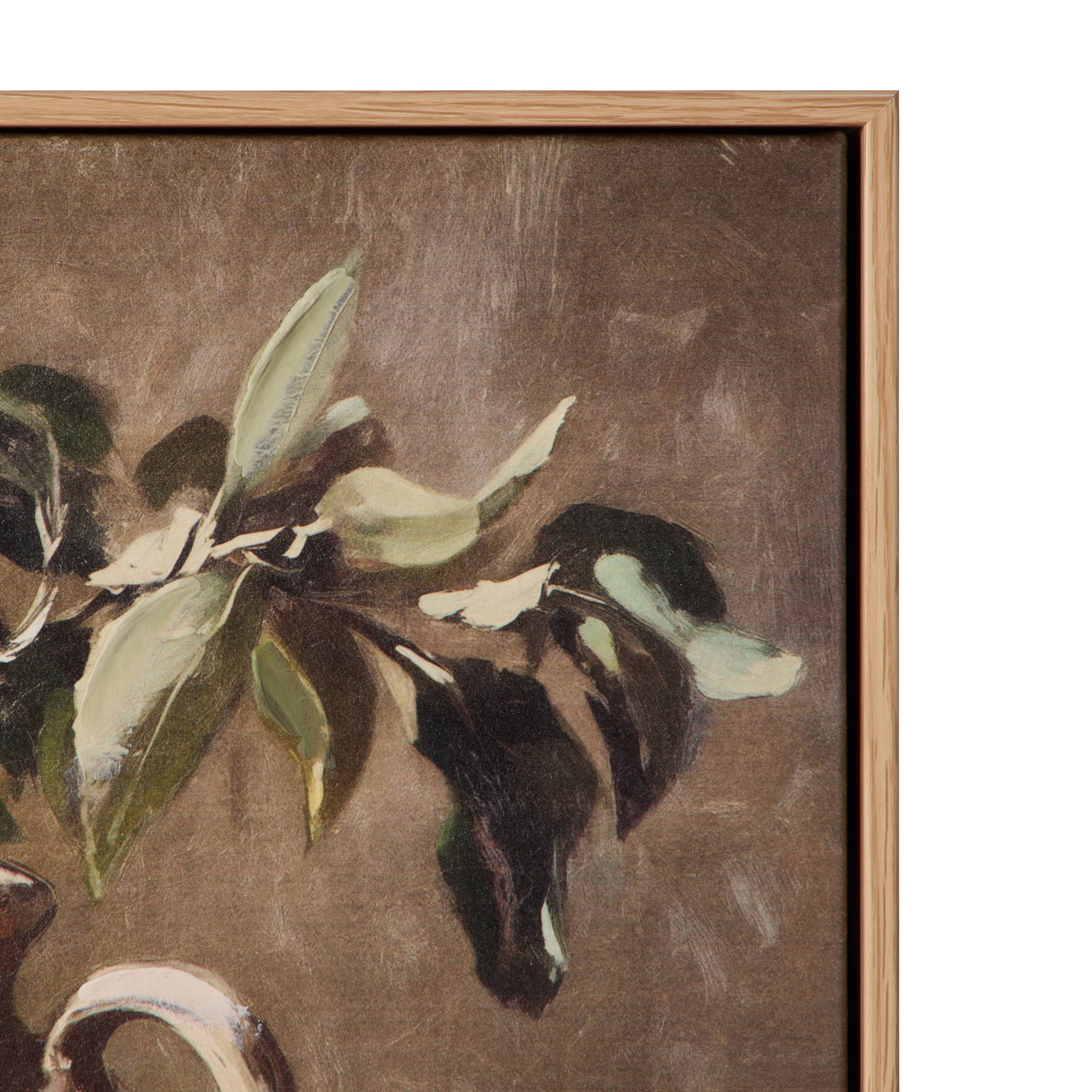 Amalfi Margot still life wall art — antique textured canvas detail