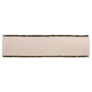 Amalfi Isla Fringe Table Runner Green - table linen