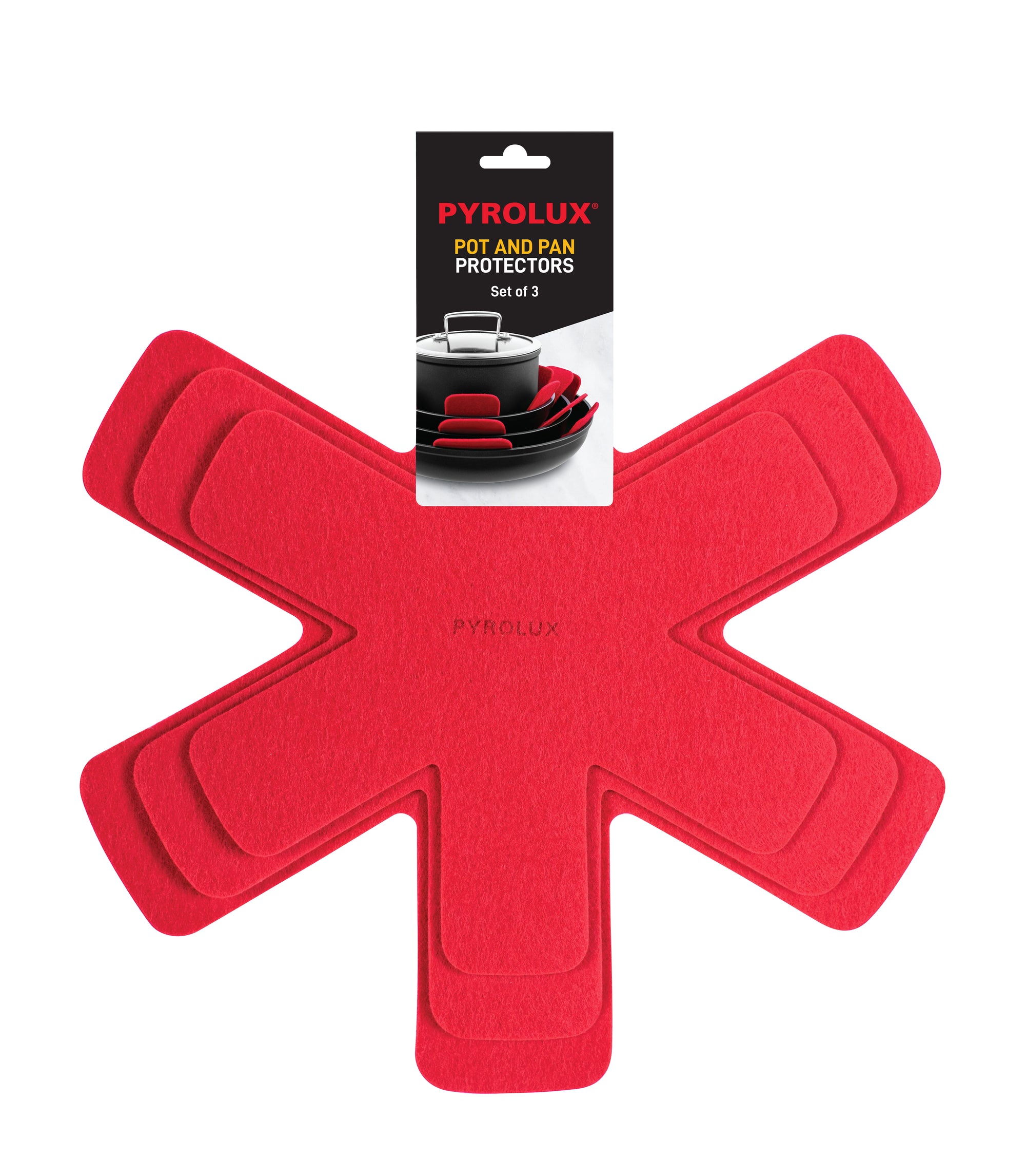 Pyrolux Pan Protector Red- Set of 3