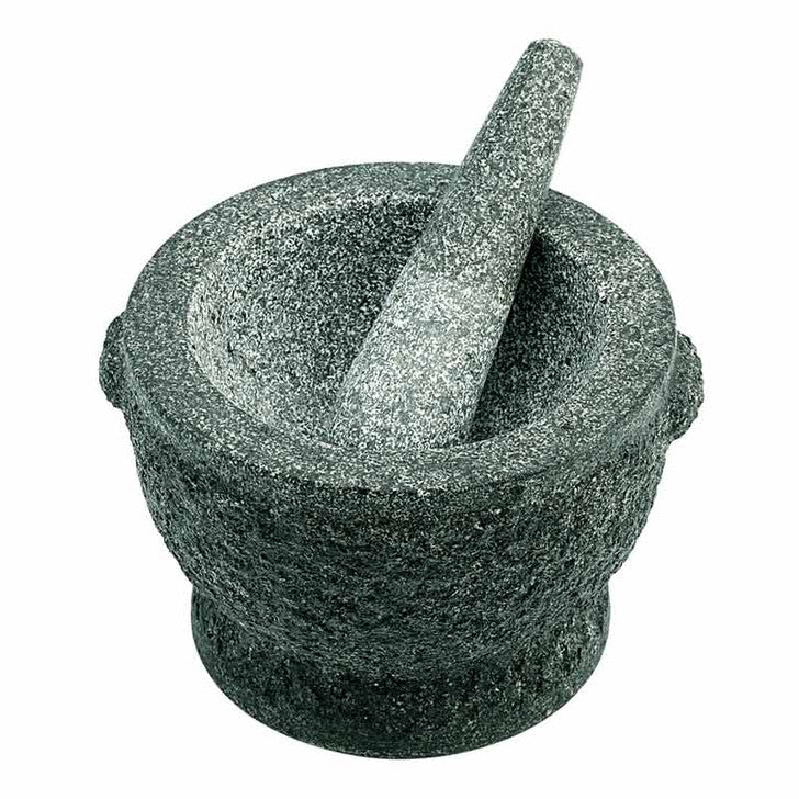 Mortar & Pestle 20cm Rough Green Granite - Avanti