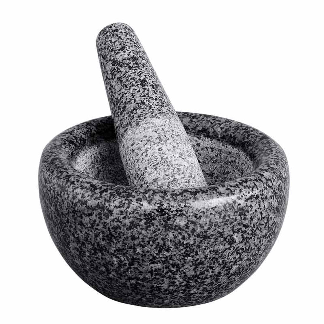 Mortar and Pestle- Pencil Edge Mortar-Black Speckled 18cm