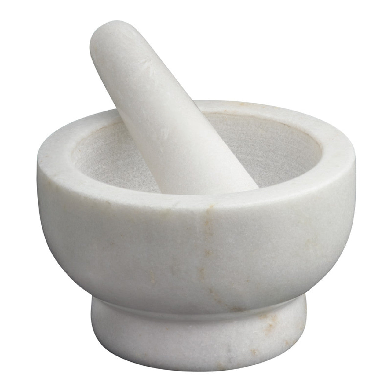 Mortar and Pestle - Marble Footed-White 13cm