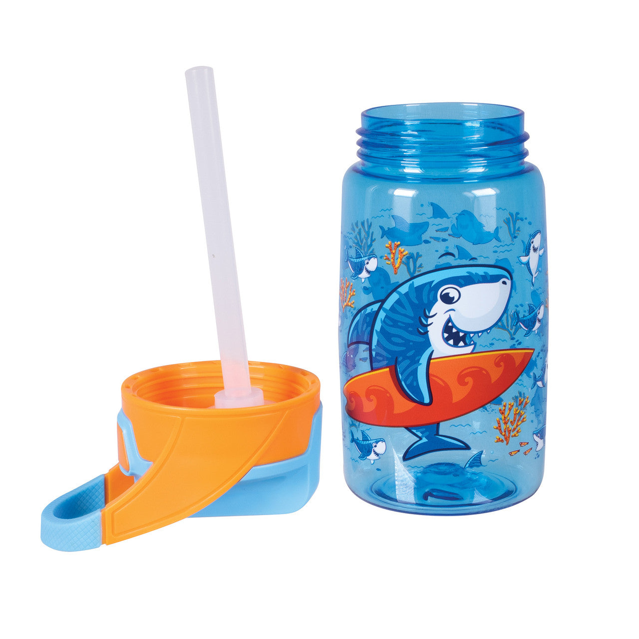 Yum Yum Tritan Bottle 450ml - Surfing Sharkie