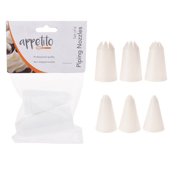 Assorted Piping Nozzles Set of 6 – Appetito