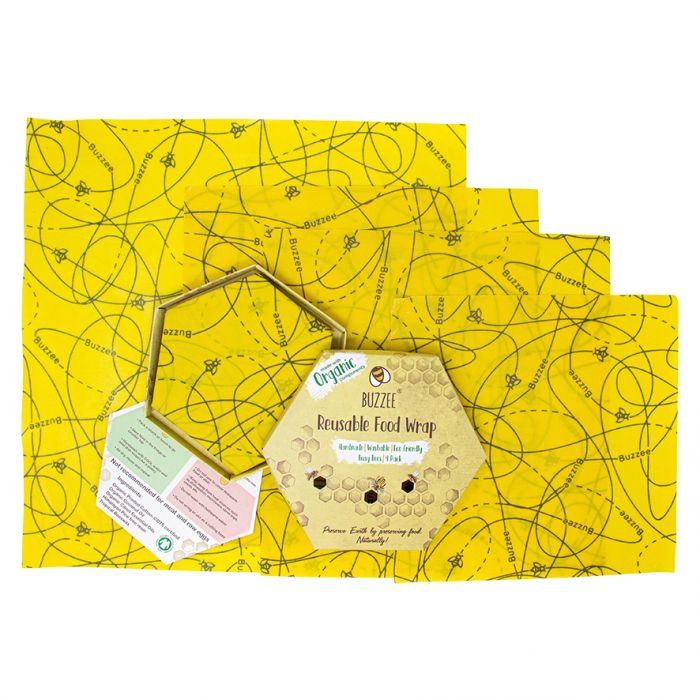 Organic Beeswax Wraps Four Pack - Busy Bees