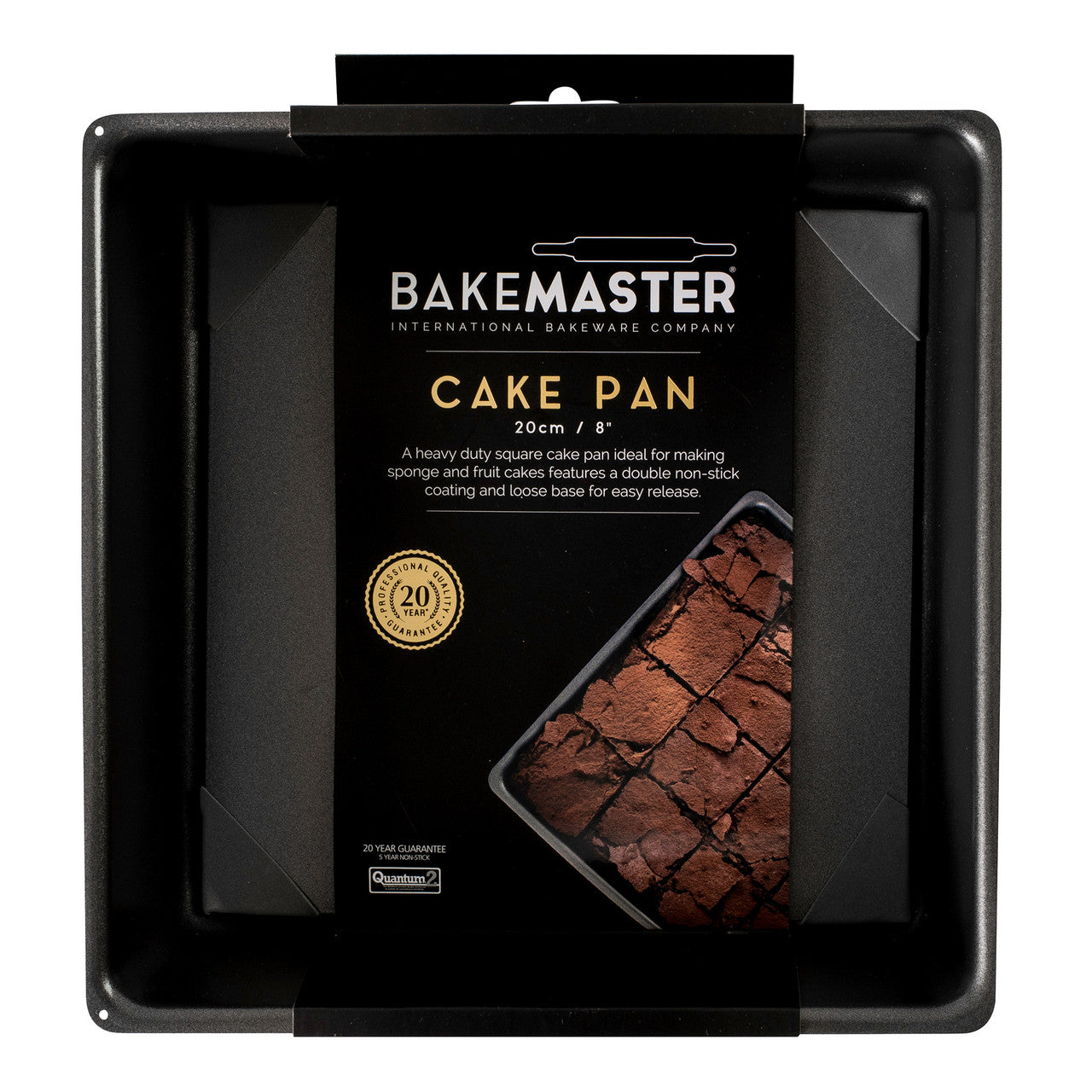 Bakemaster Loose Base Square Deep Cake Pan