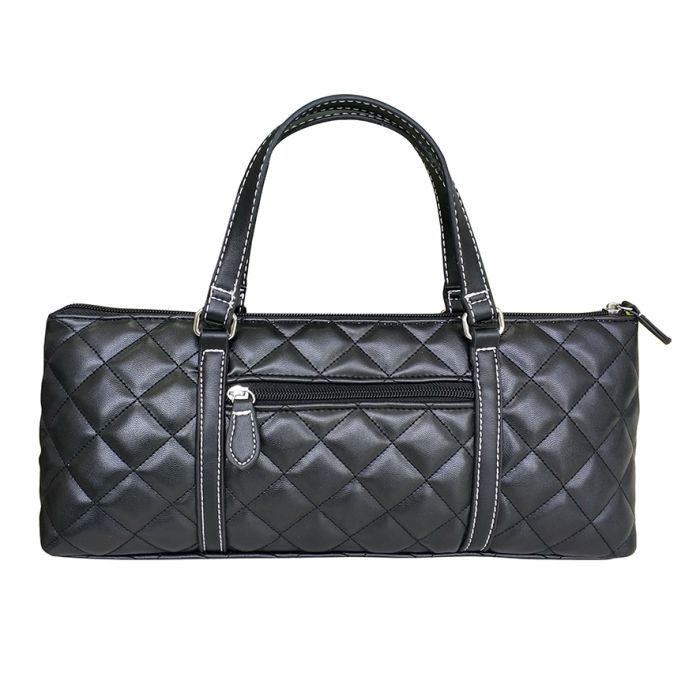 Sachi Insulated Wine Purse - Quilted - Black