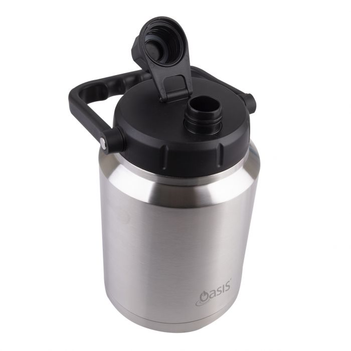 Oasis Double Wall Insulated Silver - Jug W/ Carry Handle 2.1 Litre
