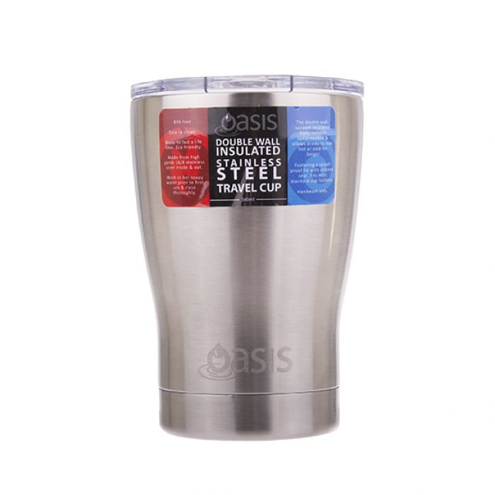 Travel Cup W/Lid 350ml - Silver
