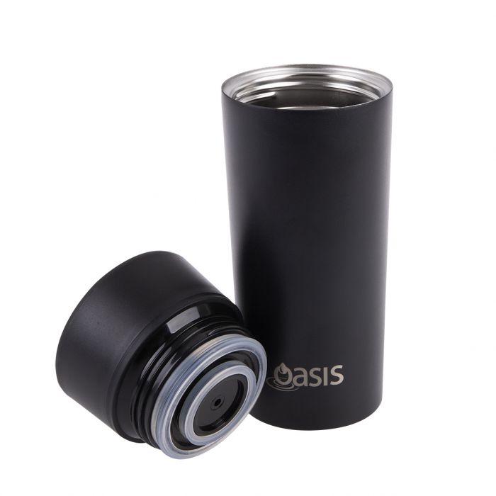 Double Wall Insulated Travel Mug 360ml - Black