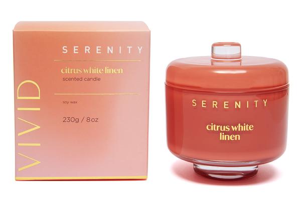 Citrus White Vivid Serenity Scented Candle