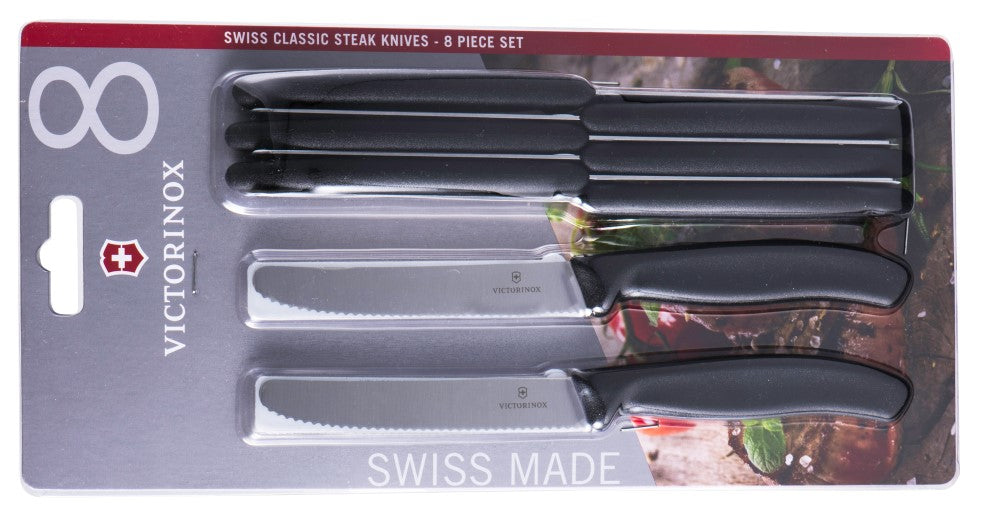 Victorinox - Steak knife set of 8- Black