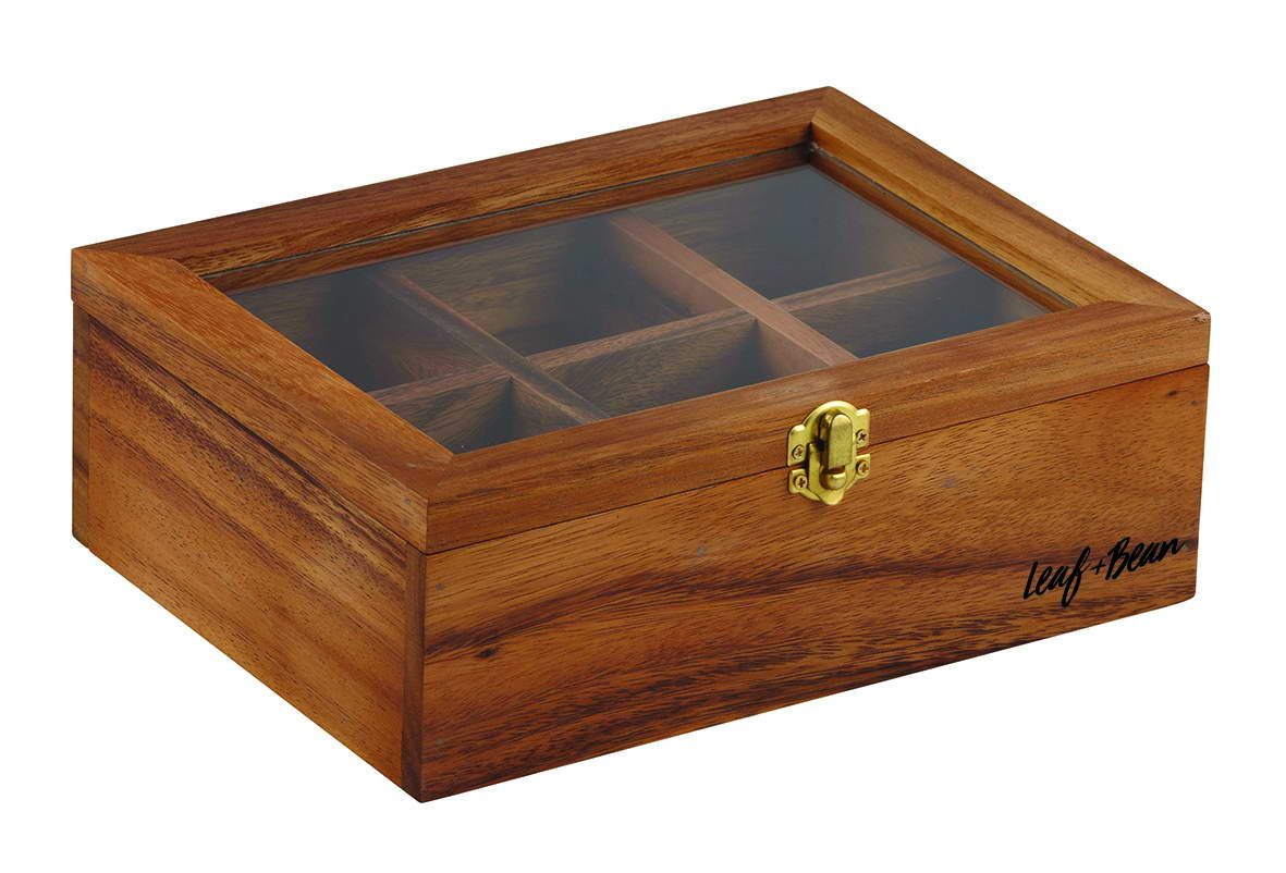 Acacia Wood Tea Box