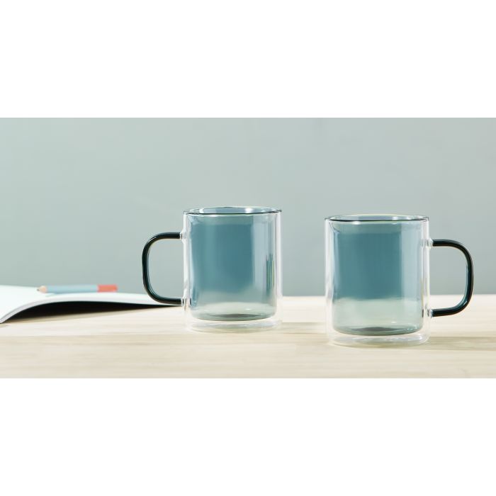 Coloured Double Wall Glasses - Set of 2