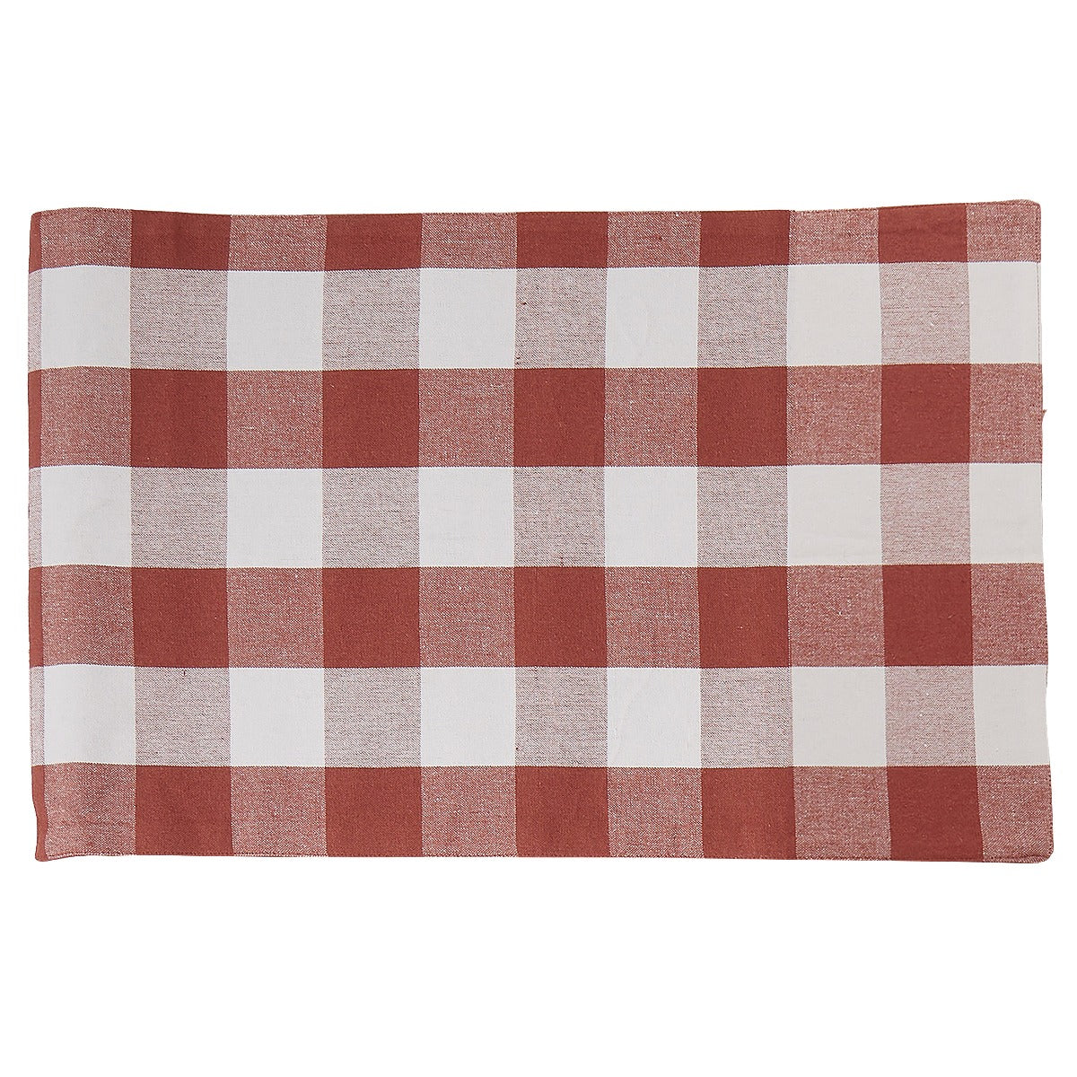 Placemats Check Set of 4 Check Brick Red