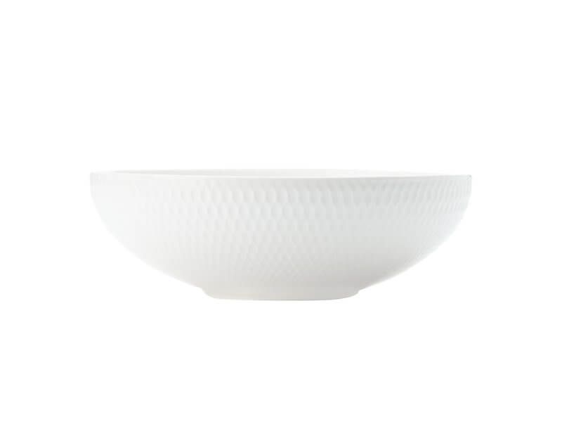 Dinner Set 12 Piece - White Basics Diamonds
