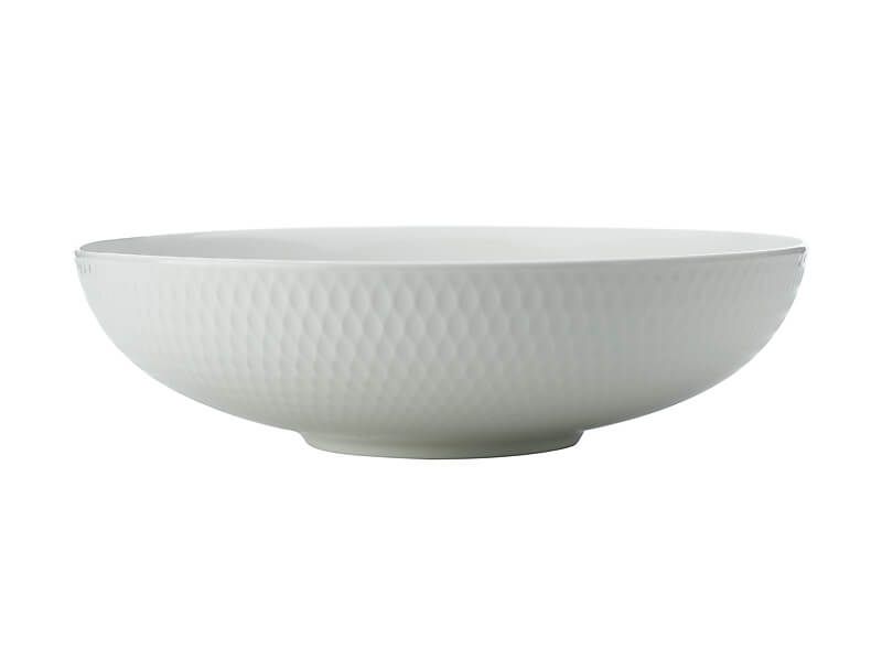 Round Serving Bowl 28cm - White Basics Diamonds