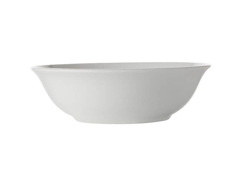 White Basics Cosmopolitan Rim Dinner Set 16 Piece