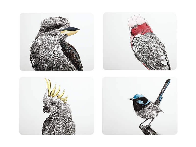 Placemat 34x26.5cm Set of 4 – Birds of Australia – Maxwell & Williams