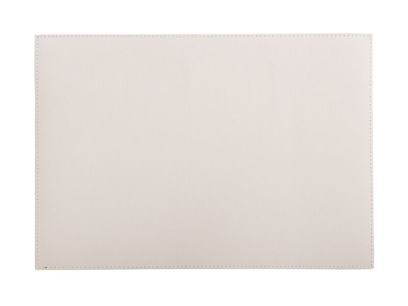 Table Accents Leather Look Cowhide Placemat 43x30cm Ivory