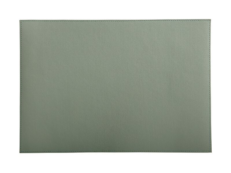 Table Accents Leather Look Cowhide Placemat 43x30cm Sage