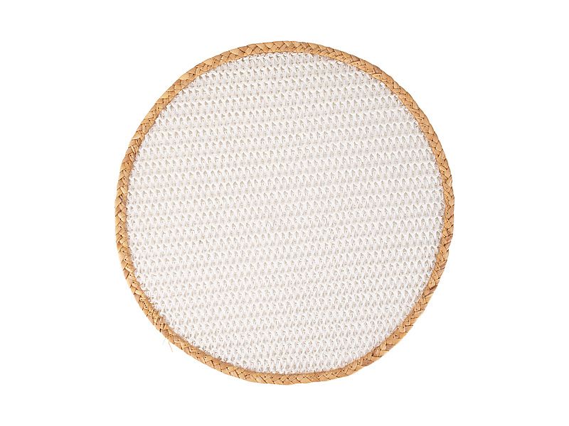 Table Accents Placemat 38cm Round White Natural