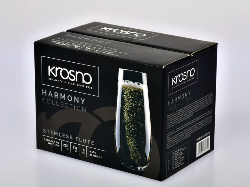 Harmony Stemless Flute 250ML set of 6