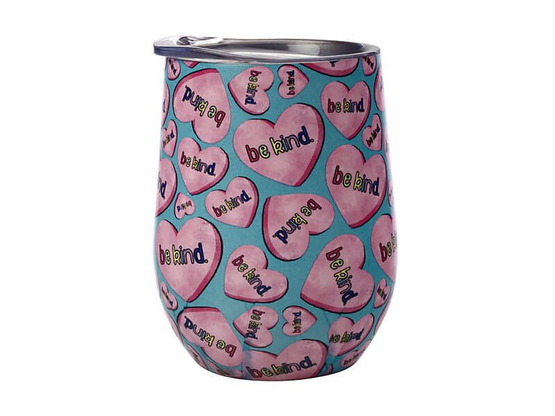 Be Kind Double Wall Insulated Tumbler 350ML Hearts