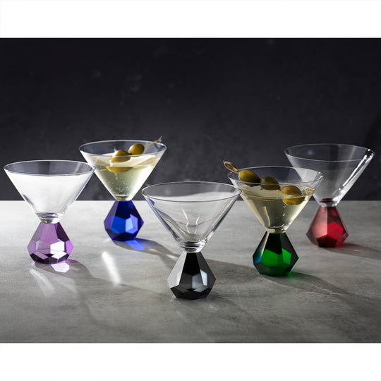 Zhara Martini Glass Emerald 2pk