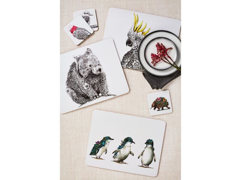 Placemat 34x26.5cm Set of 4 – Birds of Australia – Maxwell & Williams