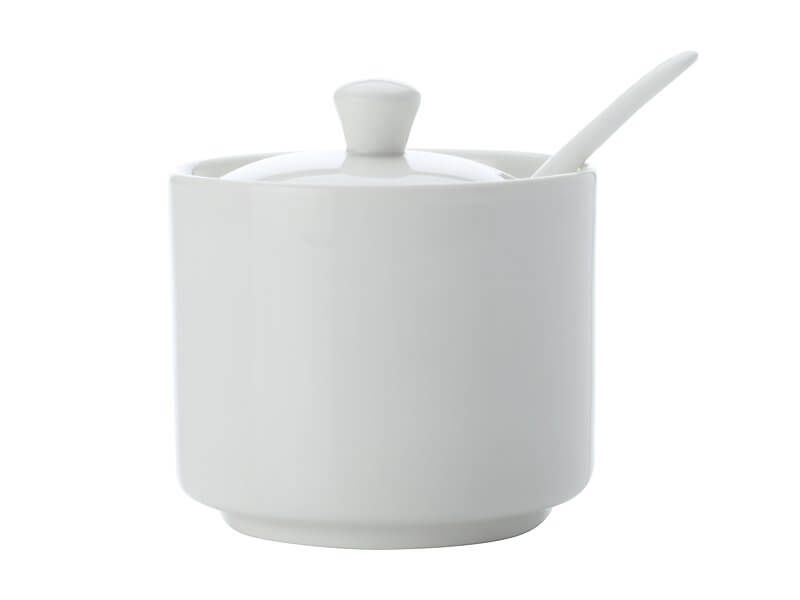 White Basics Straight Sugar With Spoon Gift Boxed